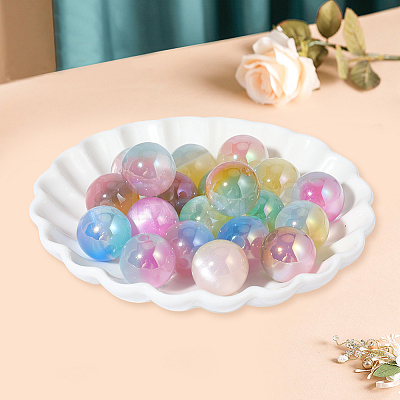 20Pcs Resin Imitation Cat Eye Beads RESI-PA0001-47-1