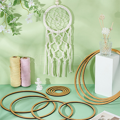 12Pcs MDF Sheets Rings AJEW-WH0816-273-1