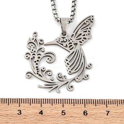 201 Stainless Steel Pendant Necklaces NJEW-C066-15P-1