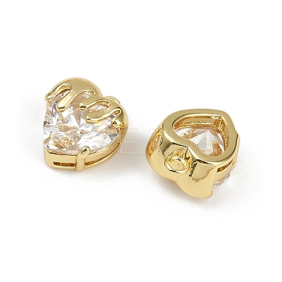 Brass Micro Pave Cubic Zirconia Charms KK-R226-06G-05-1