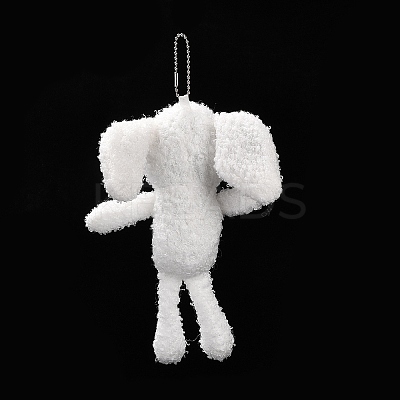 Cartoon PP Cotton Plush Simulation Soft Stuffed Animal Toy Rabbit Pendants Decorations HJEW-K043-04-1