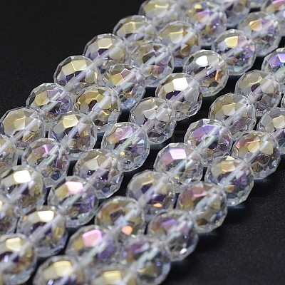 Electroplated Natural Quartz Crystal Beads Strands LS-G-K285-10-8mm-1