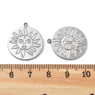 Anti-Tarnish 304 Stainless Steel Pendants STAS-R130-42P-1