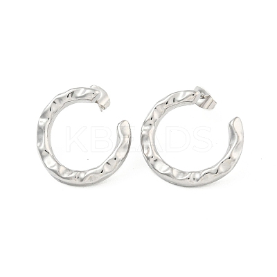 Non-Tarnish Ring 304 Stainless Steel Ear Studs EJEW-L290-004P-1