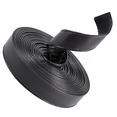 Flat PU Imitation Leather Cord LC-WH0006-05B-02-1