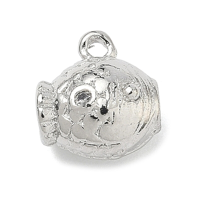 Brass Micro Pave Clear Cubic Zirconia Pendants KK-I476-04P-1