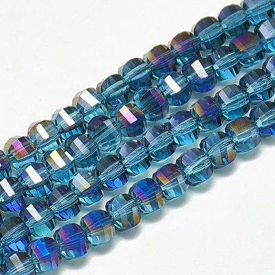 Electroplate Glass Beads Strands X-EGLA-Q094-A05-1