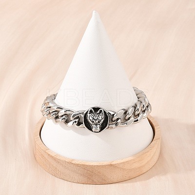 Stainless Steel Link Bracelets BJEW-D379-11ASP-1