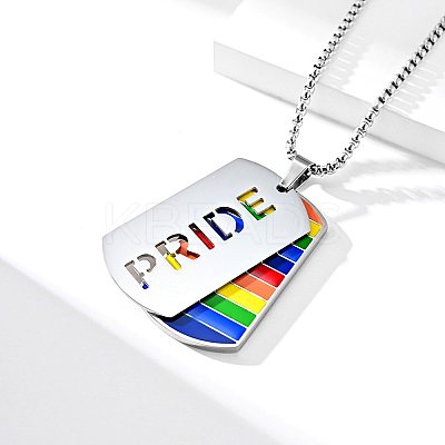 Rainbow Pride Necklace LS-STAS-M292-01P-1