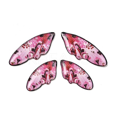4Pcs 4 Styles Transparent Epoxy Resin Pendants RESI-B032-03B-1