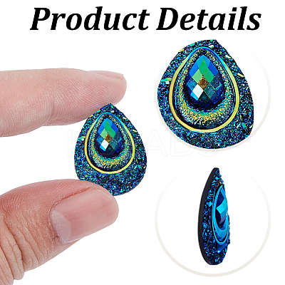 50Pcs Resin Cabochons CRES-GF0001-07A-1