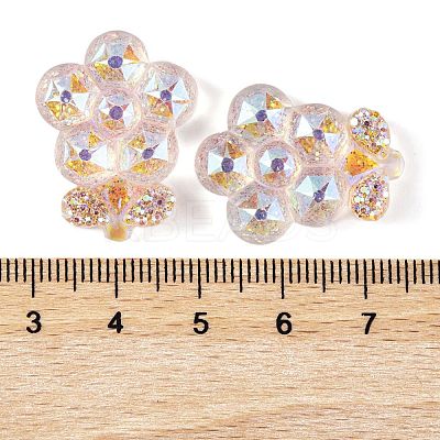 Transparent Epoxy Resin Flower Decoden Cabochons CRES-M034-06C-1
