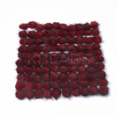 Mink Fur Ball Decoration X-FIND-S267-2.5cm-06-1
