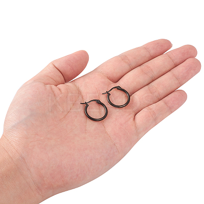 304 Stainless Steel Hoop Earrings LS-EJEW-F105-11B-1