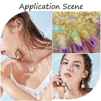 1000pcs 10 Styles Marine Theme Alloy with Brass Cabochons MRMJ-SC0001-33-1