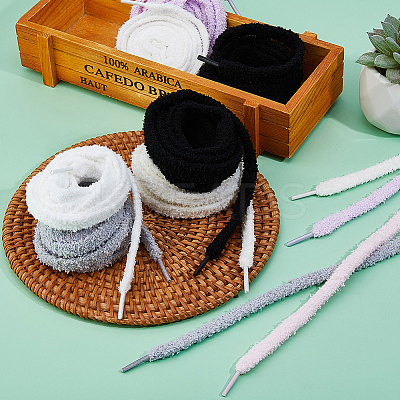 6 Pairs 6 Colors Fiber Shoelaces AJEW-FH0005-98-1