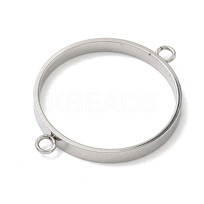 304 Stainless Steel Open Back Bezel Connector Charms STAS-B126-05F-P-1