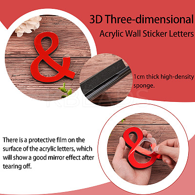 Acrylic Mirror Wall Stickers Decal DIY-CN0001-15B-1