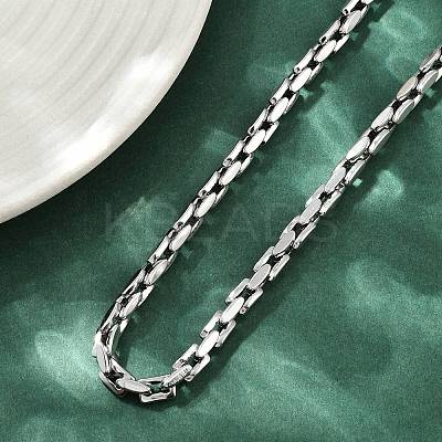 304 Stainless Steel Link Chain Necklaces for Women Men NJEW-Z093-02P-1