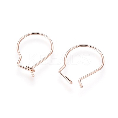 304 Stainless Steel Hoop Earrings Findings LS-STAS-H436-02RG-1