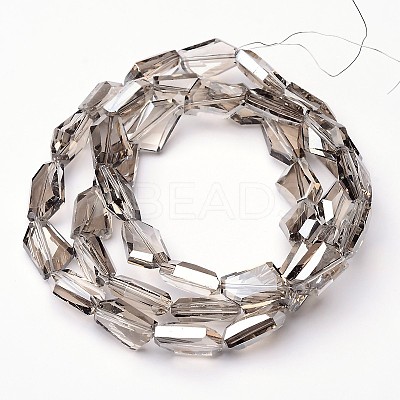 Pearl Luster Plated Glass Bead Strands EGLA-E034-PL01-1