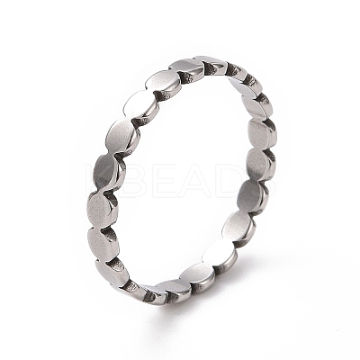 Non-Tarnish 201 Stainless Steel Oval Wrap Finger Ring for Women RJEW-J051-23P-1