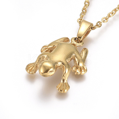304 Stainless Steel Pendant Necklaces NJEW-F275-29G-1