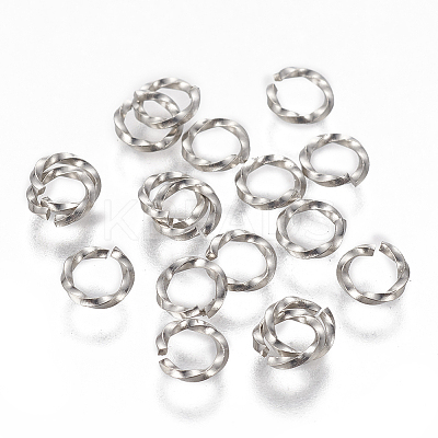 Tarnish Resistant 304 Stainless Steel Twisted Open Jump Rings LS-STAS-L233-008A-P-1