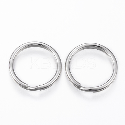 Tarnish Resistant 304 Stainless Steel Split Key Rings STAS-P178-1.5x30mm-P-1