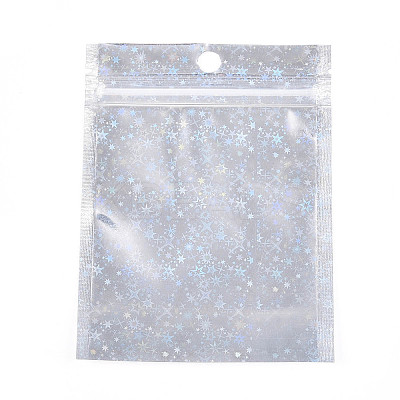 Glitter Holographic Star Plastic Packaging Yin-yang Resealable Bags OPP-N002-02F-1