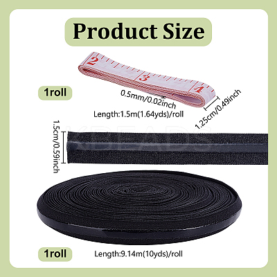 1 Roll Flat Polypropylene Non-Slip Elastic Cord OCOR-NB0002-57B-1