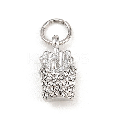 304 Stainless Steel Rhinestone Pendants STAS-I365-01P-01-1