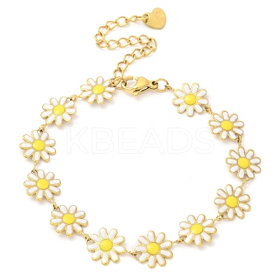 304 Stainless Steel Link Bracelets BJEW-U019-03G-1