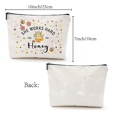 Teachers' Day Polycotton Canvas Storage Bags ABAG-WH0029-069-1