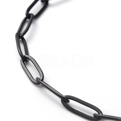 304 Stainless Steel Paperclip Chain Bracelets BJEW-O186-02EB-1