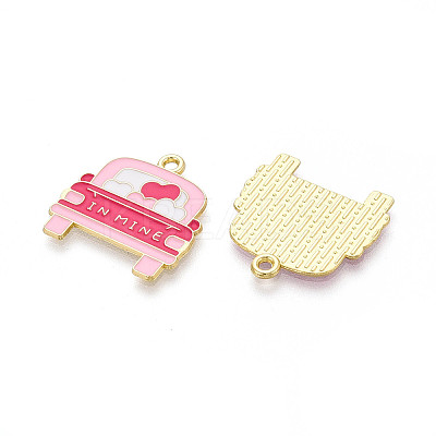 Valentine's Day Alloy Enamel Pendants ENAM-T023-24B-1