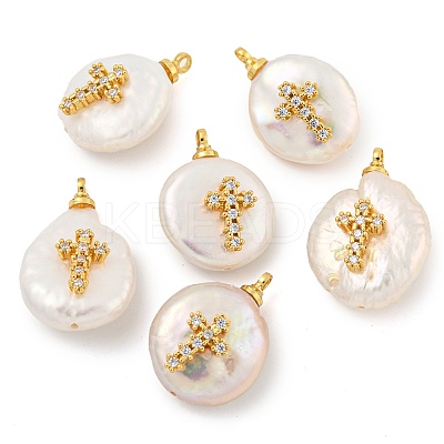 Natural Cultured Freshwater Pearl Pendants LS-PEAR-F008-19G-1