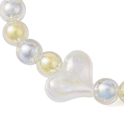 AB Color Round Acrylic Beaded Stretch Bracelets BJEW-JB10535-1