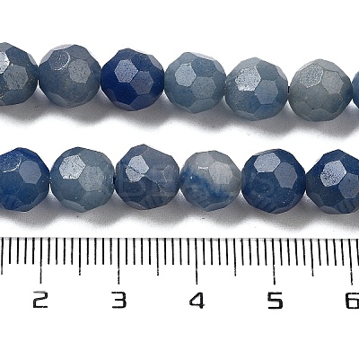 Dyed & Heated Natural Blue Aventurine Beads Strands G-C150-B05-01-1