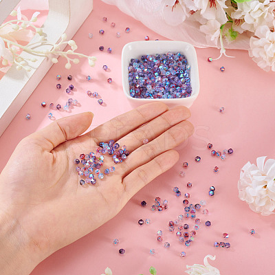390Pcs 3 Colors Transparent Colours Glass Seed Beads GLAA-TA0003-76C-1
