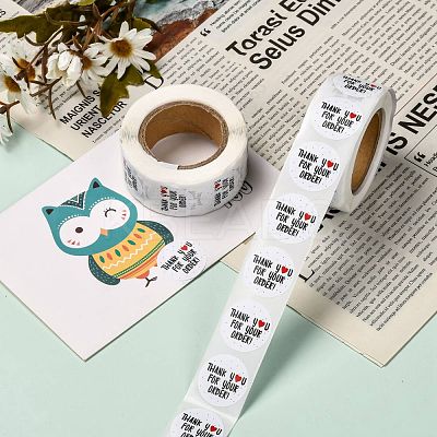 1 Inch Thank You Stickers DIY-G013-A24-1