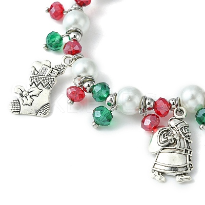 Colorful Glass Beaded Stretch Bracelet BJEW-JB09497-1