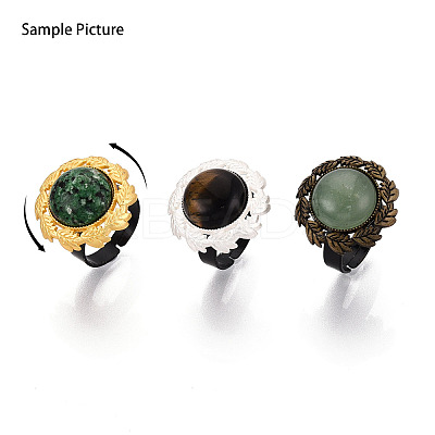 Adjustable Alloy & Iron Bezel Cup Ring Base with Rotatable Tray MAK-T012-01G-1