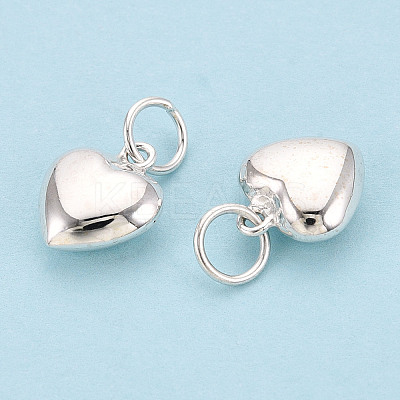 925 Sterling Silver Heart Charms STER-T008-32S-02-1