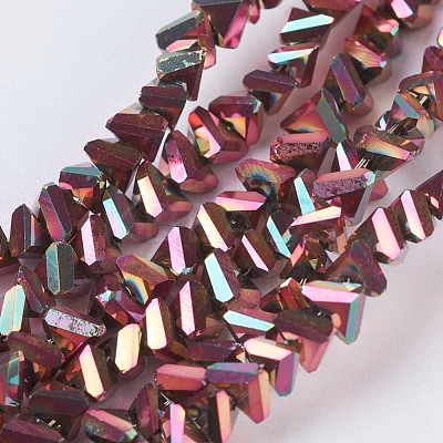 Electroplate Glass Beads Strands EGLA-J145-4mm-FP01-1
