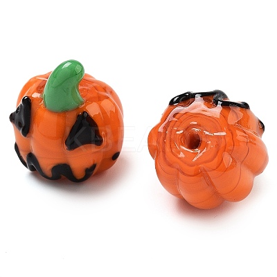 Halloween Theme Handmade Lampwork Beads Strands LAMP-A004-04-1