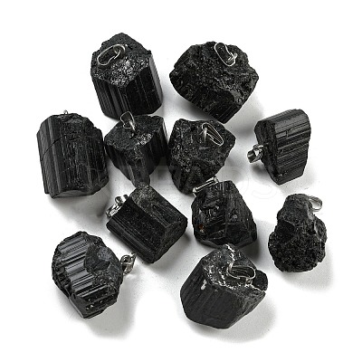 Natural Black Tourmaline Pendants LS-G-F739-01AP-1