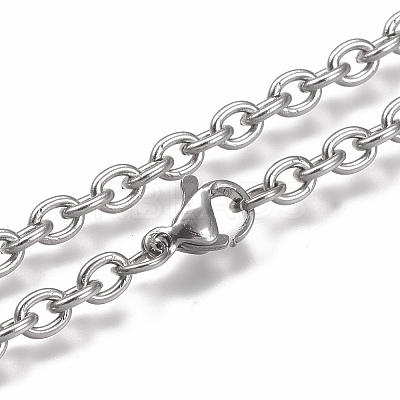 Tarnish Resistant 304 Stainless Steel Cable Chain Bracelets LS-BJEW-H532-01P-1