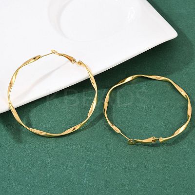 304 Stainless Steel Hoop Earrings EJEW-I320-25G-03-1