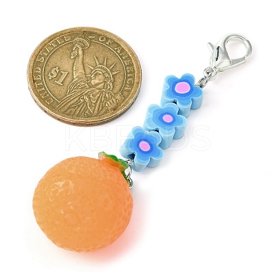 Fruit Resin Pendant Decoration HJEW-JM01554-02-1